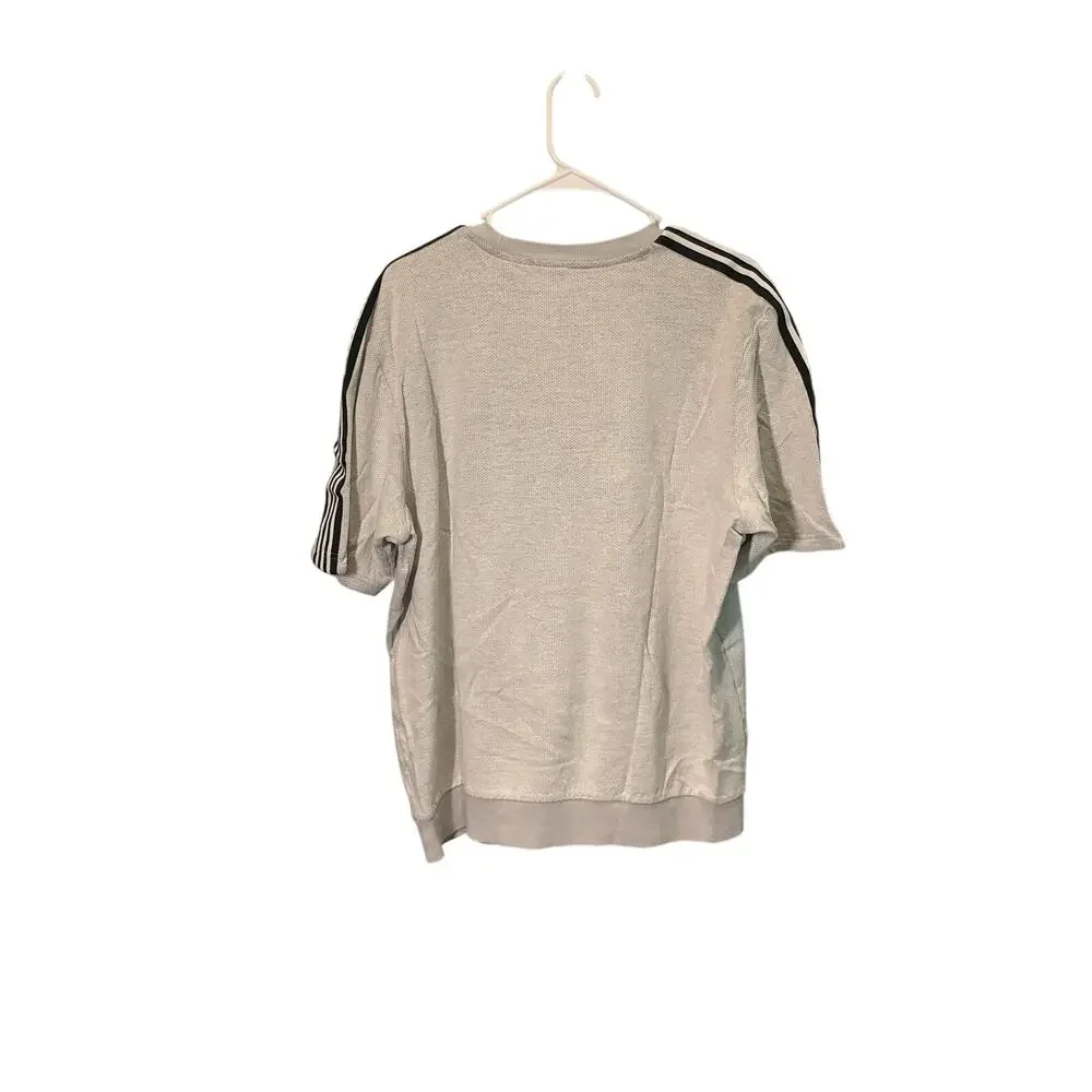 Adidas Gray Athletics Post Game Short Sleeve Crewneck Sweatshirt Size XL
